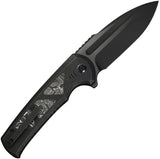 We Knife Sylox Button Lock Titanium & Aluminum Foil Carbon Fiber Folding M390 Knife 240271