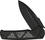 We Knife Sylox Button Lock Titanium & Aluminum Foil Carbon Fiber Folding M390 Knife 240271