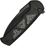 We Knife Sylox Button Lock Titanium & Aluminum Foil Carbon Fiber Folding M390 Knife 240271