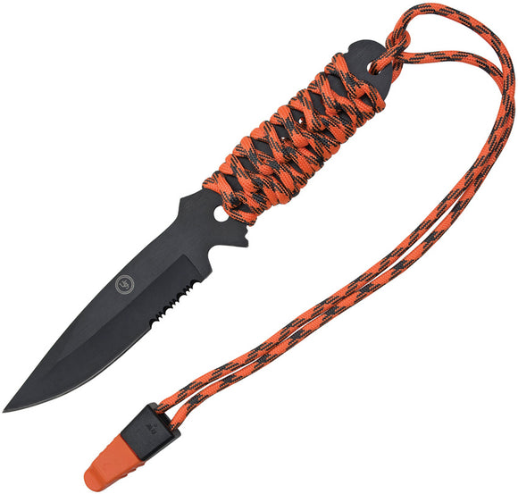 UST ParaKnife 4.0 Pro Orange & Black Stainless Steel Fixed Blade Knife 12238