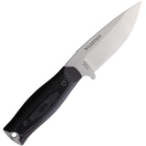 WildSteer Kastor Black Smooth Micarta 14C28N Steel Fixed Blade Knife KAS0113