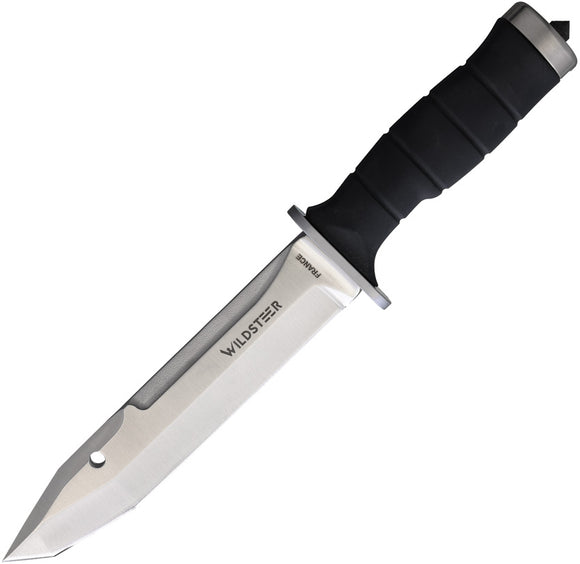 WildSteer KRYPTON-B Black Tactipren 4116 Stainless Fixed Blade Knife KRYB0119