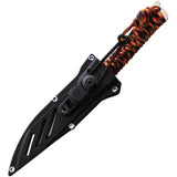 WildSteer Crazy Tech Orange Paracord 14C28N Steel Fixed Blade Knife WT40125