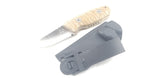 Wander Tactical Menoceras Small Canvas Micarta Fixed Blade Knife w/ Sheath K206