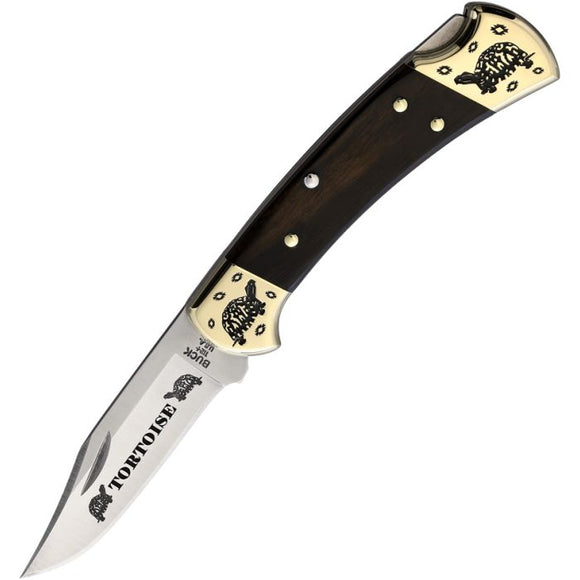 Yellowhorse Custom Buck 112 Tortoise Design Slip-Joint Folding Pocket Knife 400