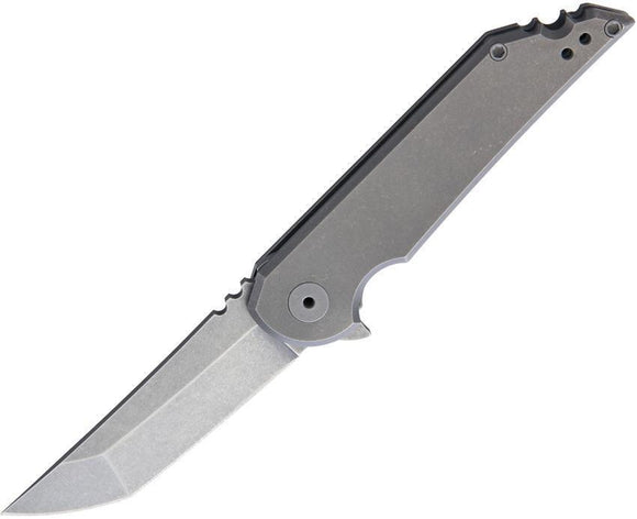 Hoback Knives MK Ultra Titanium Handle Linerlock S35VN Tanto Folding Knife