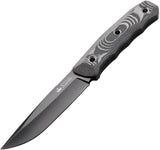 Kizlyar Echo Titanium AUS-8 Stainless Fixed Blade Black Gray Micarta Knife
