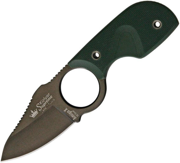 Kizlyar Amigo Fixed D2 Stainless Ti-Coated Blade G10 Handle Knife w/ Sheath