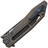 Custom Knife Factory Kadat M390 Titanium Carbon Fiber Folding Knife 010