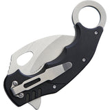 Komoran Karambit Linerlock Black G10 Handle Finger Ring Folding Knife 019