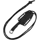 Kershaw Brace Black GFN 8Cr13MoV Stainless Fixed Blade Knife w/ Sheath 2085
