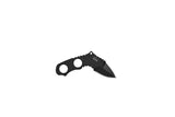 TOPS Devils Elbow Skeleton Fixed Spear Pt Angled Blade Black Handle Knife DEV02
