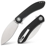 Vosteed Nightshade Pocket Knife Linerlock Black G10 Folding 154CM Blade 001