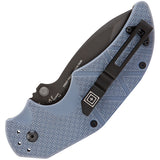 5.11 Tactical Crew Cut Linerlock A/O Folding Partially Serrated Blade Gray FRN Handle Knife 51103