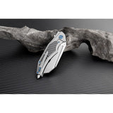 Artisan Cutlery Apache Framelock CF & Gray Titanium S35VN Folding Knife 1813GGYS