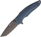 Kizlyar Zorg Linerlock Gray G10 Titanium D2 Tool Steel Tanto Folding Knife