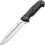 Kizlyar Legion AUS-8 Stainless Black G10 Fixed Blade Knife w/ Camo Sheath