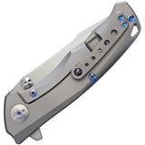 Reate Knives Torrent Titanium Framelock RWL-34 Steel Folding Knife 024