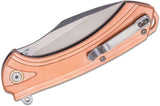 CJRB Barranca Linerlock Copper Handle Folding D2 Pocket Knife 1909cop