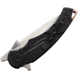 Krudo Kognito Framelock Black 3Cr13MoV Sculpted Folding 9Cr18MoV Knife 271   - On Sale