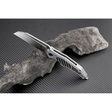 Artisan Cutlery Apache Framelock CF & Gray Titanium S35VN Folding Knife 1813GGYS