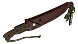 TOPS 13" Wild Pig Hunter Fixed Blade Rocky Mountain Green Handle Knife WPH07