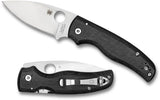 Spyderco Shaman Compression Lock Satin Folding Blade Black Handle Knife 229GP