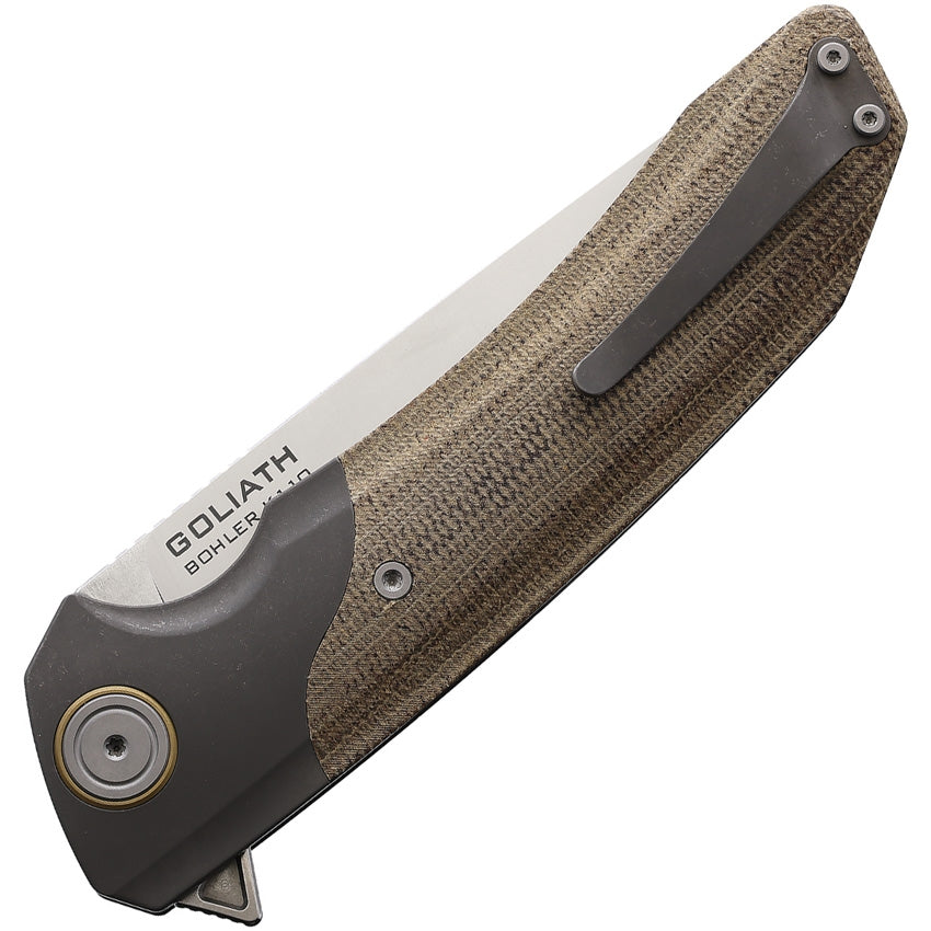 Maxace Goliath 2.0 | Micarta & Titanium K110 Linerlock | Flipper Knife ...