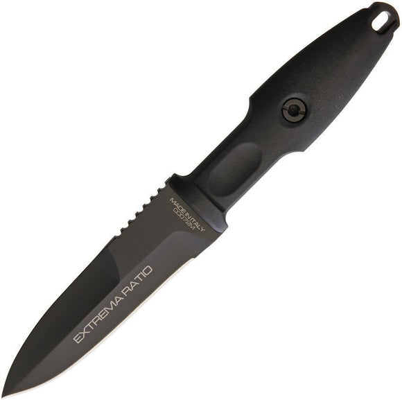 Extrema Ratio Pugio Single Edge Black Bohler N690 Stainless Fixed Knife