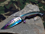 Boker Magnum Rainbow Mermaid Spectrum Folding Pocket Knife -M01LG318