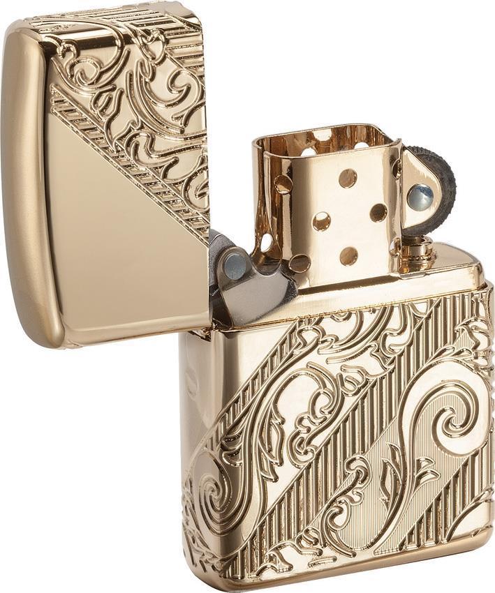 2018 Zippo Lighter Collectible of the Year Golden Scroll Windproof USA 03735