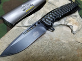 9.5" Master Folding Pocket Knife A/O Black Tactical Folder Assisted Open - a037bk