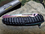 9.5" Master Folding Rainbow Tactical Pocket Knife A/O Folder Assisted Open - a037rb