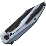 CMB Made Knives Dagon Pocket Knife Framelock Blue Titanium Folding M390 11B