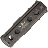 Jesse James Nomad Swing Blade Black Stonewash Titanium Folding Knife KC1BS
