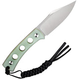 SENCUT Waxahachie Fixed Blade Knife Jade G10 9Cr18MoV Stainless w/ Sheath 11B - On Sale
