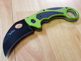 Benchmark Knives Venom Karambit Green Folding Pocket Knife - 043   - On Sale