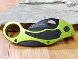 Benchmark Knives Venom Karambit Green Folding Pocket Knife - 043   - On Sale