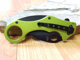 Benchmark Knives Venom Karambit Green Folding Pocket Knife - 043   - On Sale