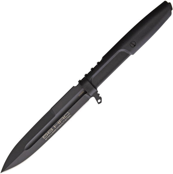 Extrema Ratio Requiem Black Bohler N690 Stainless Stiletto Fixed Knife