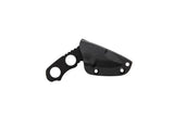 TOPS Devils Elbow Skeleton Fixed Spear Pt Angled Blade Black Handle Knife DEV02