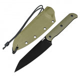 CJRB Silax Fixed Blade Knife Green G10 PVD AR-RPM9 Stainless w/ Sheath 1921BBGN