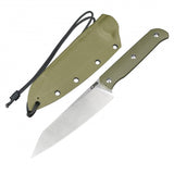 CJRB Silax Fixed Blade Knife Green G10 Satin AR-RPM9 Stainless w/ Sheath 1921BGN
