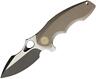 WE KNIFE CO Framelock Bronze Titanium Handle Black Folding Drop Blade Knife 605L
