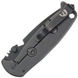 DPx Gear HEST Framelock Triple Black Folding Pocket Knife G-10 Handle
