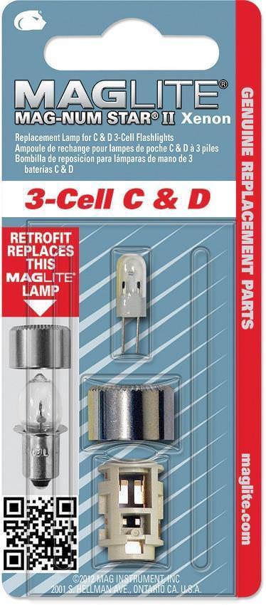 Mag-Lite 3-Cell C & D Package of One Replacement Xenon Flashlight Bulb