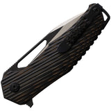 Willumsen Copenhagen Chibs Linerlock Tan/Black G10 Folding 14C28N Knife 21TTA