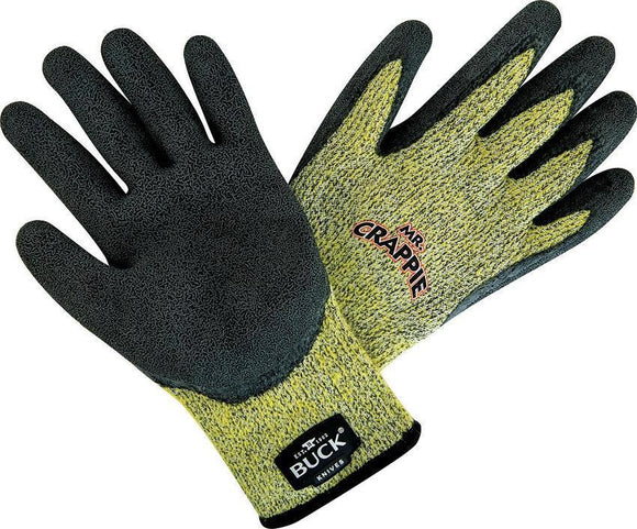 BUCK Knives Men's Mr Crappie Yellow Cut Resistant Fishing Gloves 11017