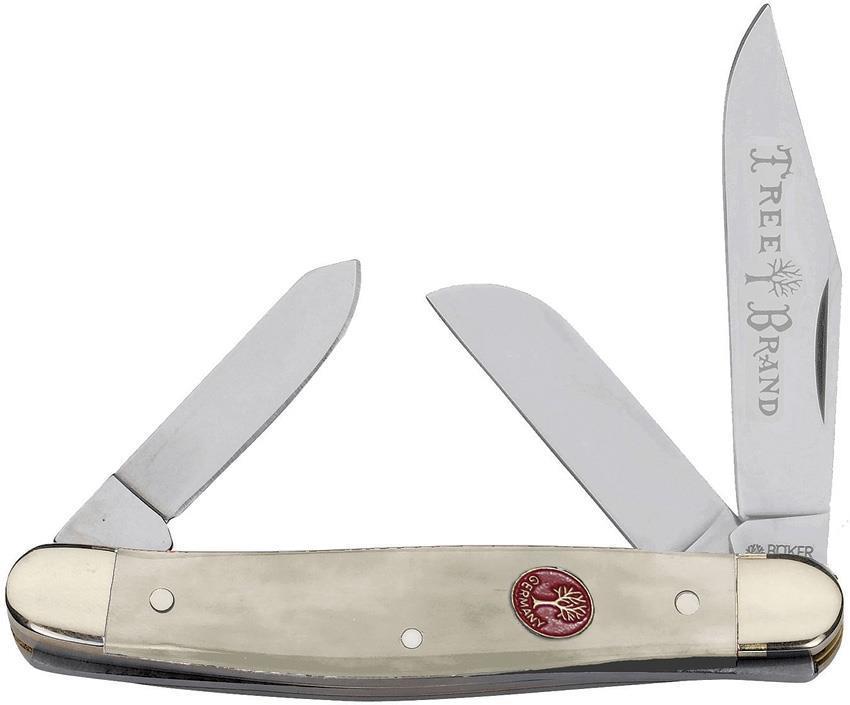 Boker White Smooth Bone Stockman Folding Knife - Smoky Mountain