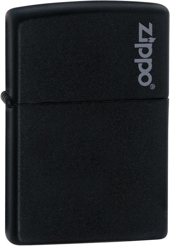 Zippo Lighter Logo Black Matte Windproof USA